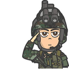 [LINEスタンプ] Army Animation