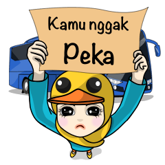 [LINEスタンプ] Topi Bebek Telolet