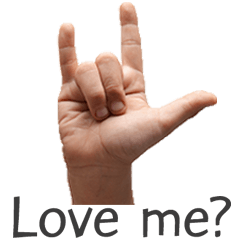 [LINEスタンプ] Real Hand and finger ASL sign (EN)