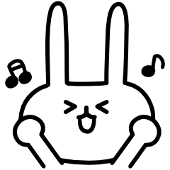 [LINEスタンプ] just rabbit！