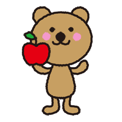 [LINEスタンプ] simple foods Sticker with KUMA(vol.1)