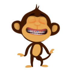 [LINEスタンプ] Awake Monkey Happy