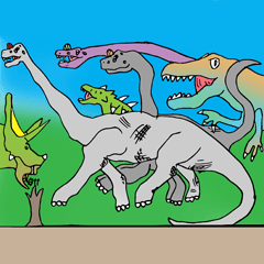 [LINEスタンプ] Skylar's Dino-World