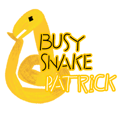 [LINEスタンプ] 6-9/The busy snake-Patrick