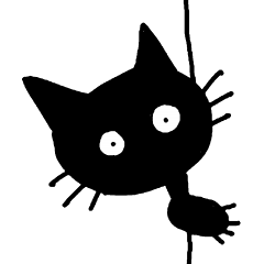 [LINEスタンプ] Gazio 黒猫ガジヲの画像（メイン）