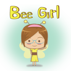 [LINEスタンプ] Little Bee Girl