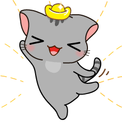 [LINEスタンプ] かわいい灰色の子猫-niki-2の画像（メイン）