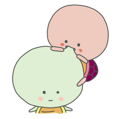 [LINEスタンプ] A Little Turtle "Pan Pan and LaLa"の画像（メイン）
