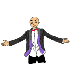 [LINEスタンプ] barehead man