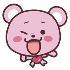 [LINEスタンプ] ぴんくま①