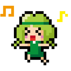 [LINEスタンプ] パクチー娘3(ドット編)