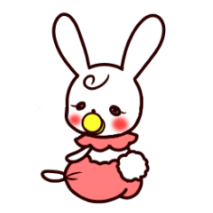 [LINEスタンプ] べいびーうさぎ