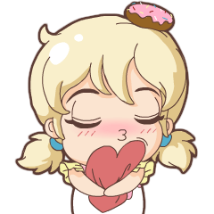 [LINEスタンプ] Chu Chu Angel - Donut Emoji