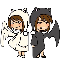 [LINEスタンプ] あくまとてんし