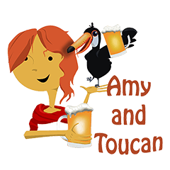 [LINEスタンプ] Amy and Toucan