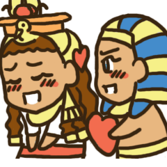 [LINEスタンプ] The Pharaoh and his wife (Global.Ver)