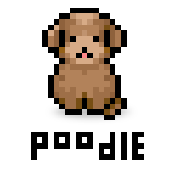 [LINEスタンプ] ドット絵プードル最高