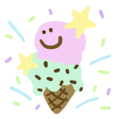 [LINEスタンプ] Pastel Ice Cream Buffet