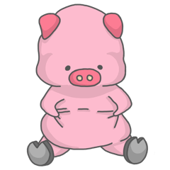 [LINEスタンプ] Piggy (Brown Bear and Piggy)