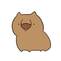 [LINEスタンプ] ウォンバット肉尾