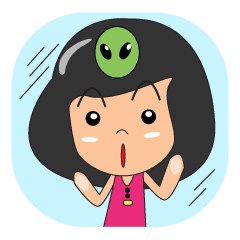 [LINEスタンプ] Akemi and Little alien