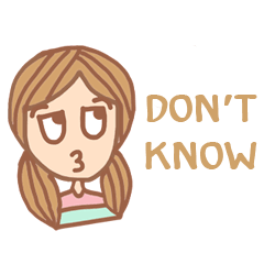 [LINEスタンプ] Alin : I don't know