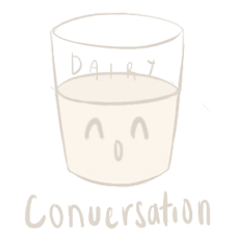 [LINEスタンプ] Food Puns: Dairy Conversation