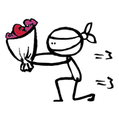 [LINEスタンプ] Ninja Loser is single for 18years！！！