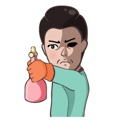 [LINEスタンプ] Laborious Janitor