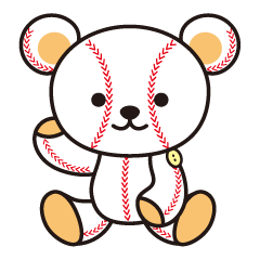 [LINEスタンプ] 野球クマさん