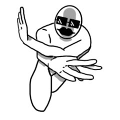 [LINEスタンプ] サングラスをかけたひげの男