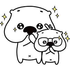 [LINEスタンプ] The happy days of the white otters