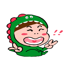 [LINEスタンプ] Dlnosaur sister's everyday language