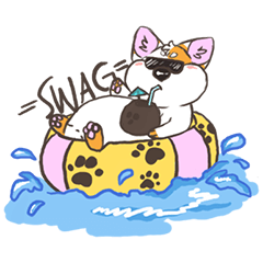 [LINEスタンプ] Doodle the Corgi