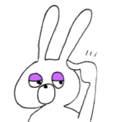 [LINEスタンプ] 気分屋カラフルうさぎ