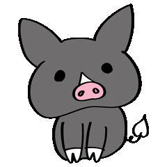 [LINEスタンプ] 鹿児島のカワイイ黒豚