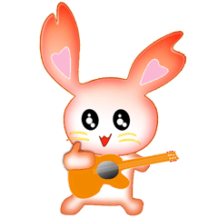[LINEスタンプ] Rabbit with heart