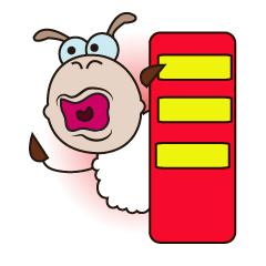 [LINEスタンプ] Funny and Fluffy-white Sheep Animated