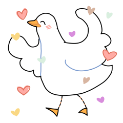 Candy Hearts Duck