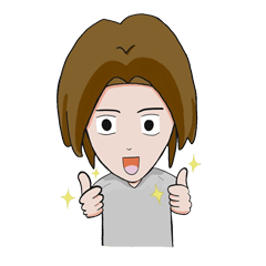[LINEスタンプ] Long hair man