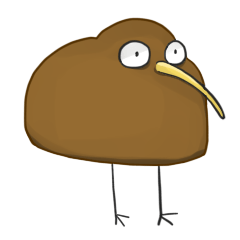 [LINEスタンプ] 無口なキーウィ 