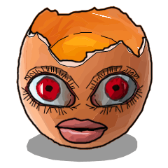[LINEスタンプ] Scary Egg (J)