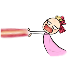[LINEスタンプ] Gold hair