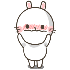 [LINEスタンプ] ねこ-うさぎちゃん