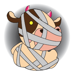 [LINEスタンプ] Lovely Halloween-Dairy Cow