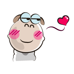 [LINEスタンプ] Very Cute Fluffy-white Sheep Lovely Life