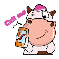 [LINEスタンプ] Super Cute Cow with Big Nose