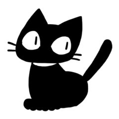 [LINEスタンプ] 黒猫のスタンプ（English）の画像（メイン）