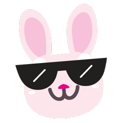 [LINEスタンプ] Ruby The Funky Rabbitの画像（メイン）