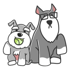 [LINEスタンプ] Schnauzer Money and DiDi's diary